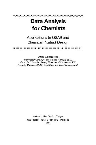 Data Analysis for Chemists 