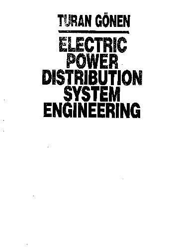 Electric Power Distribution System Engineering