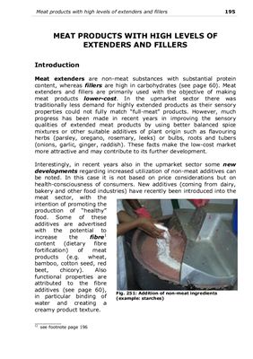 Meat products with high levels of extenders and fillers