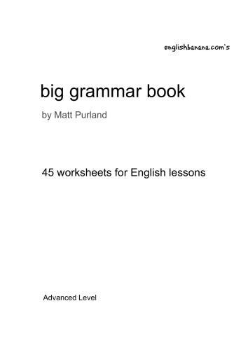 Big Grammar Book: Advanced Level (Worksheets)