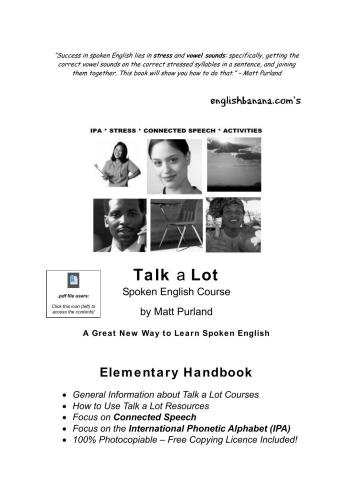 Talk a Lot Spoken English Course. Elementary Handbook