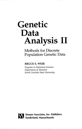 Genetic Data Analysis II Methods for Discrete Population Genetic Data