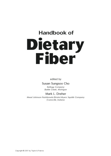 Handbook of Dietary Fiber Food Science and Technology