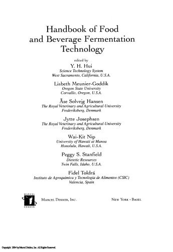 Handbook of Food and Beverage Fermentation Technology