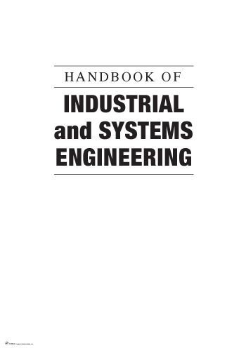 Handbook of Industrial and System Engineering