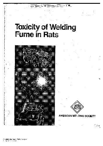 Hazleton Laboratories Toxicity of Welding Fume in Rats Twfr