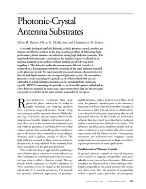 Профориентированный перевод статьи Photonic-Crystal Antenna Substrates