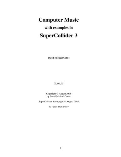 Computer Music with Examples in SuperCollider 3