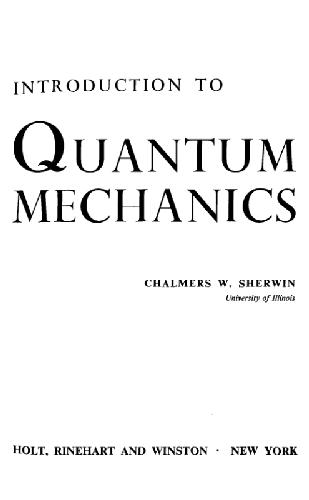 Introduction to quantum mechanics