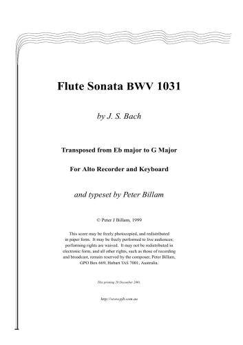 Flute sonata BWV 1031