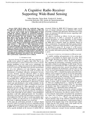 A Cognitive Radio Receiver Supporting Wide-Band Sensing