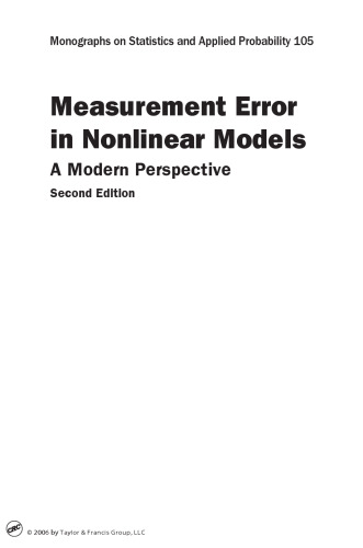 measurement error in nonlinear models