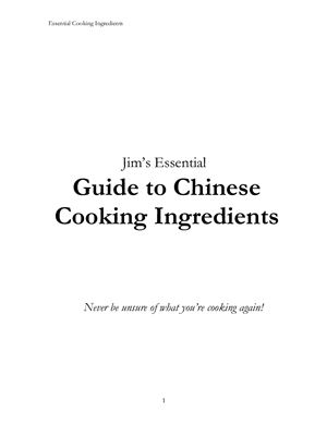 Jim's Essential Guide to Chinese Cooking Ingredients