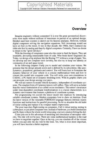 Modeling and Simulation of Aerospace Vehicle Dynamics