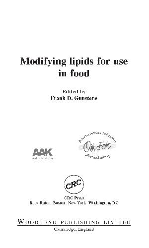 Modifying Lipids for Use in Foods