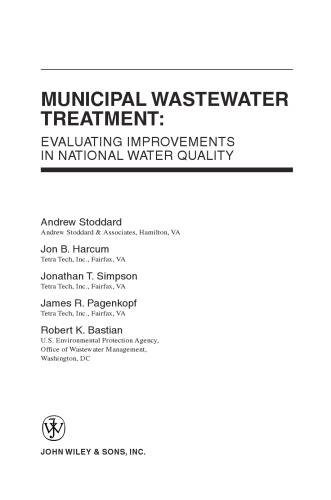 Municipal wastewater treatment: evaluating improvements in national water quality