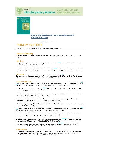 Nanomedicine and Nanobiotechnology