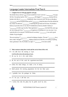 Language Leader. Intermediate. Tests