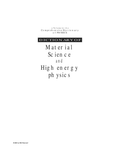 Dictionary of material science and high energy physics