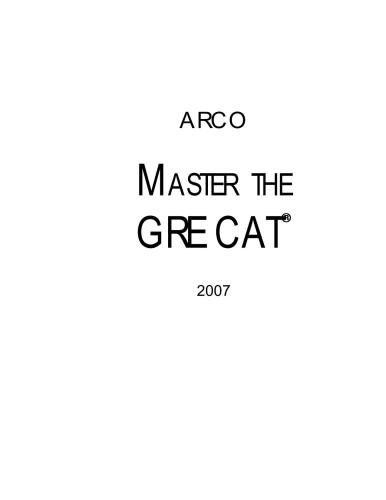 Master the Gre Cat