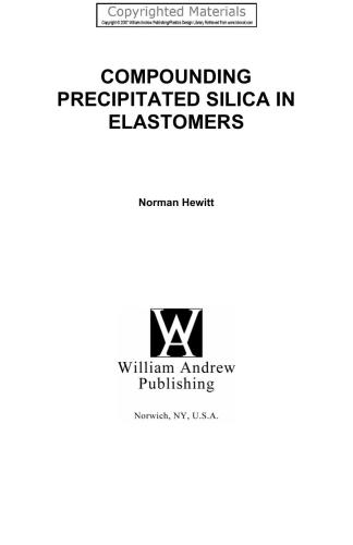 Compoundig Precipitaded Silica In Elastomers