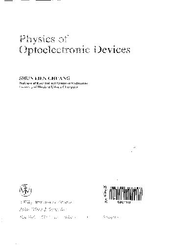 Physics of Optoelectronic Devices Chuang