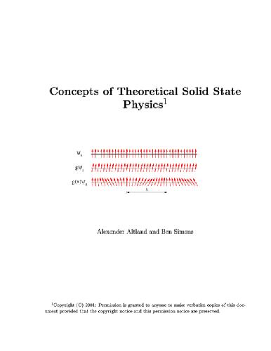Concepts of theoretical solid state physics