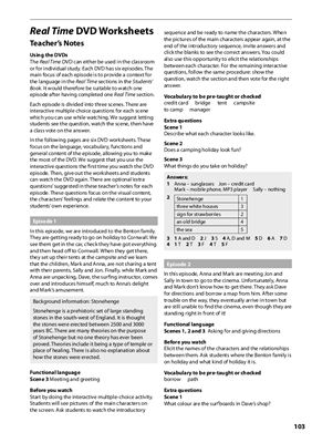 Real Life Elementary: Real Time DVD Module 1 + Worksheets