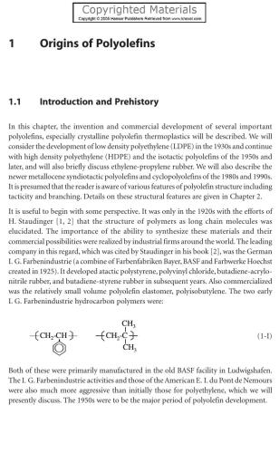 Polyolefins - Processing Structure Development and Properties