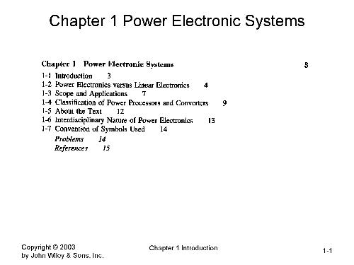 Power Electronics Converters Applications and Design