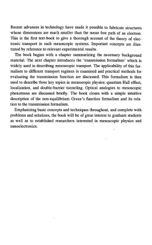 Electronic transport in mesoscopic systems