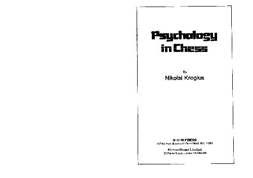 Psychology in Chess - Nikolai Krogius