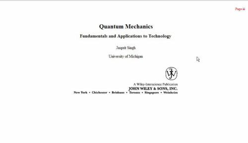 Quantum Mechanics - Fundamentals and Applications to Technology