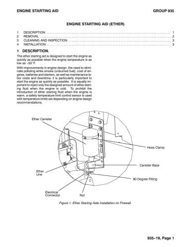 Instruction - Engine starting aid (ether)