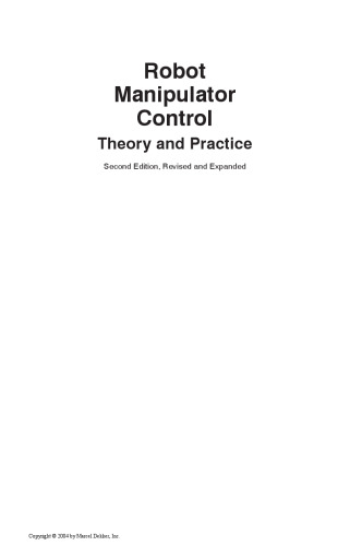 Robot Manipulator Control - Theory and Practice