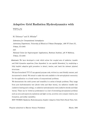 Adaptive Grid Radiation Hydrodynamics with TITAN