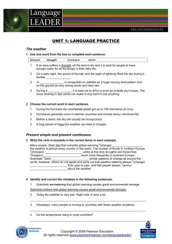 Language Leader Pre-Intermediate Supplementary Resources