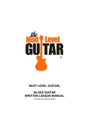 Blues guitar written lesson manual