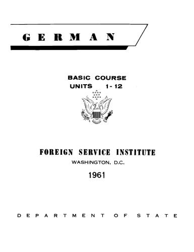 Foreign Service Institute. German Basic Course