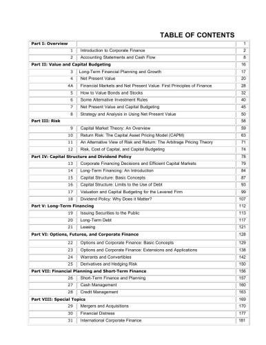 Solutions Manual to accompany Corporate Finance