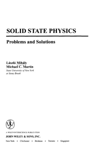 Solid state physics: problems and solutions