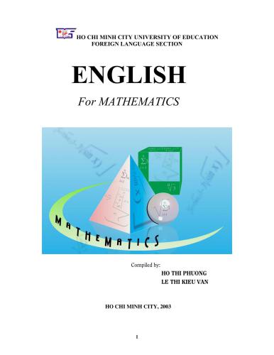 English for Mathematics