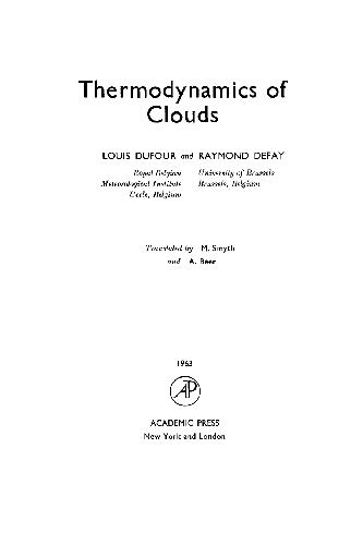 Thermodynamics of Clouds