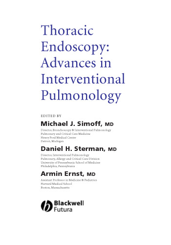 Thoracic Endoscopy Advances in Interventional Pulmonology