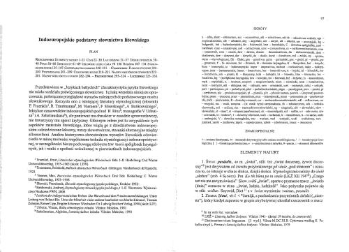 Indoeuropejskie podstawy słownictwa litewskiego