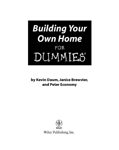Building Your Own Home for Dummies