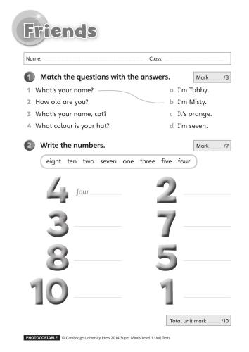 Super Minds 1 Tests