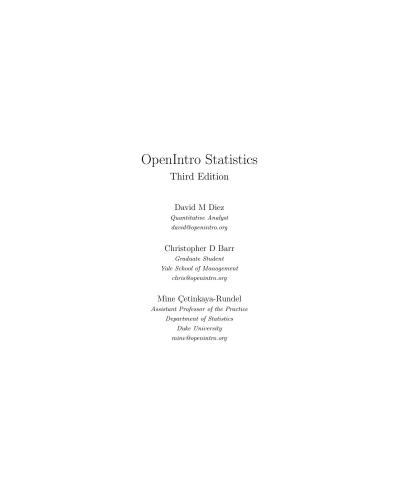 OpenIntro Statistics