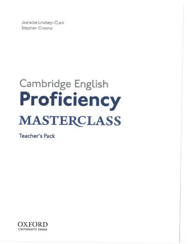 Cambridge English Proficiency Masterclass. Teacher's Pack