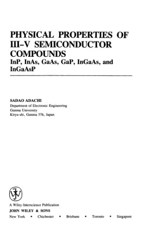 Physical properties of III-V semiconductor compounds: InP, InAs, GaAs, GaP, InGaAs, and InGaAsP